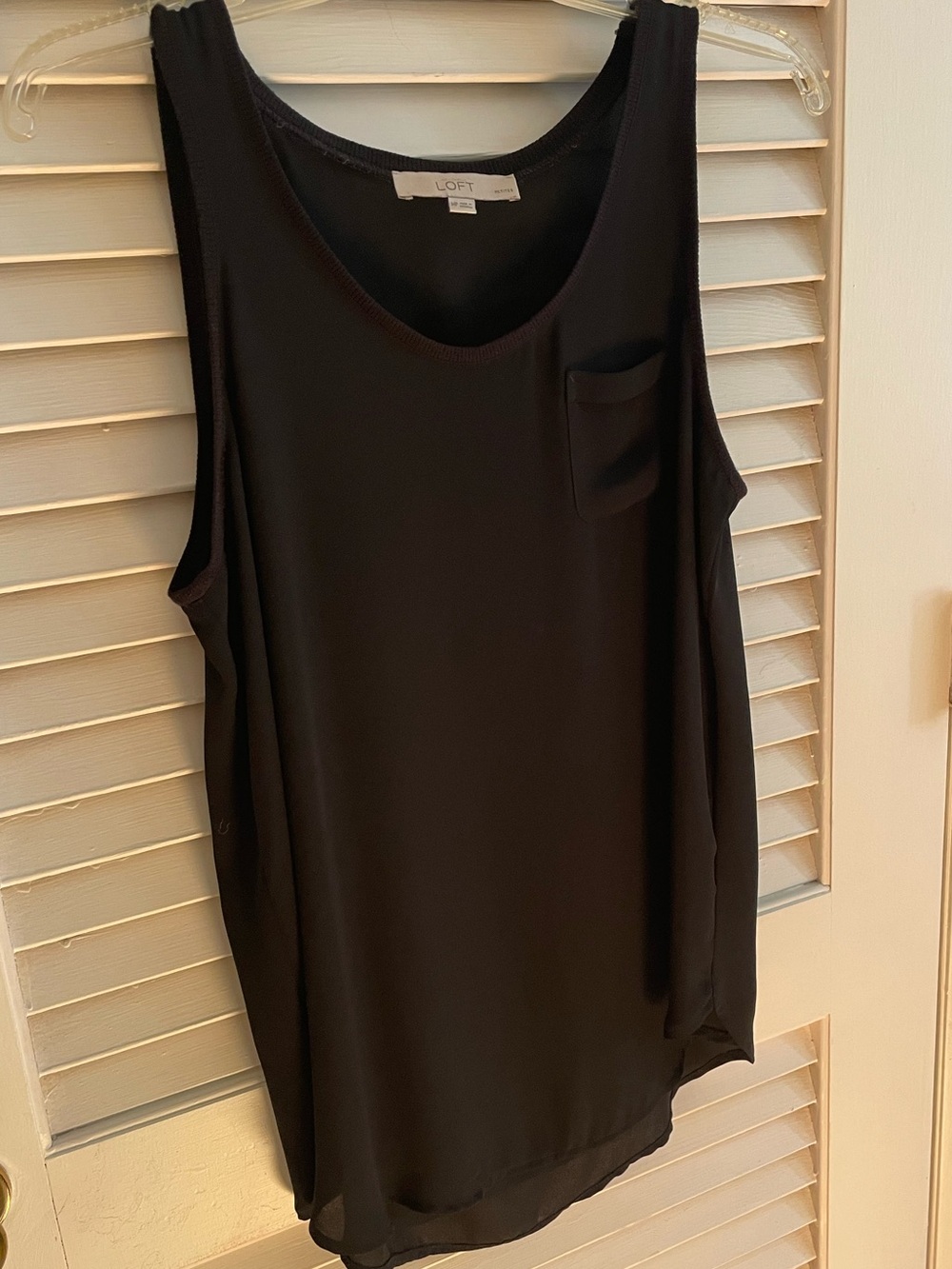 LOFT Black Pocket Tank Top